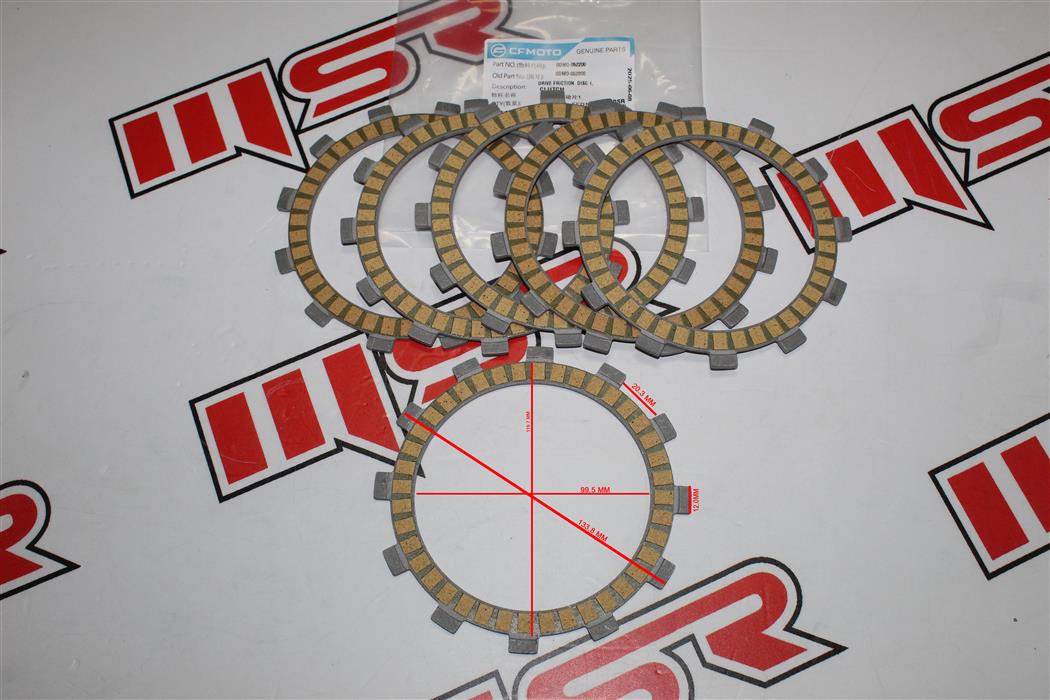CF MOTO NK 250 - SR 250 DEBRİYAJ BALATA 6LI 12 TIR