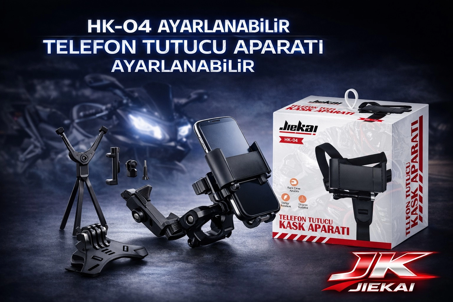 HK-04 KASK APARATI TELEFON TUTUCU APARATİ AYARLANABİLİR