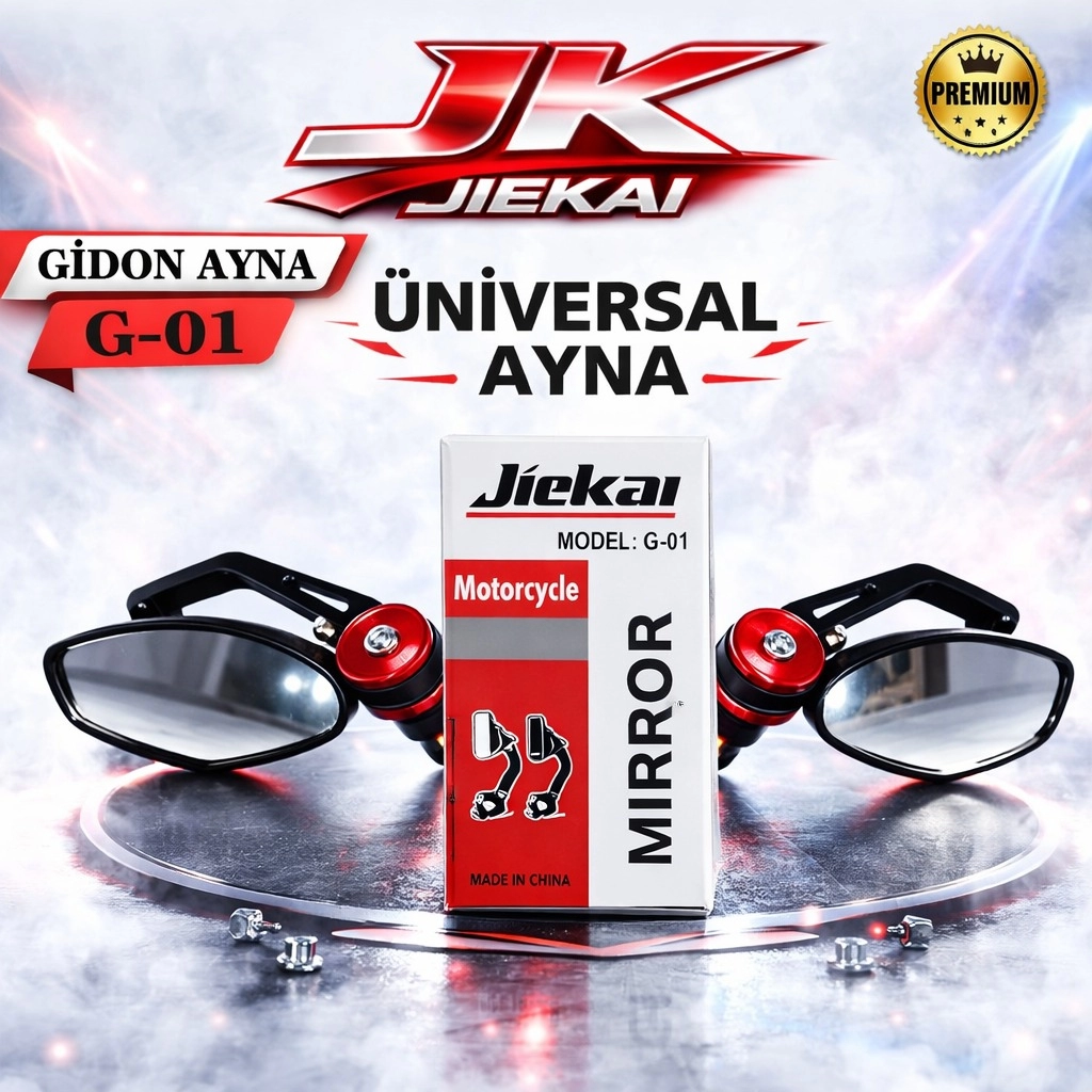 JİEKAİ ÜNİVERSAL GİDON AYNASI KIRMIZI G-01