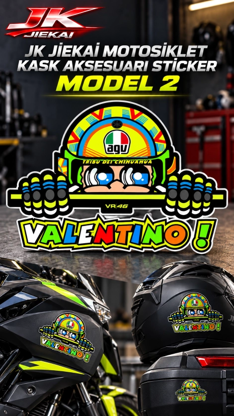 JK JİEKAİ MOTOSİKLET KASK AKSESUARI STİCKER MODEL 2