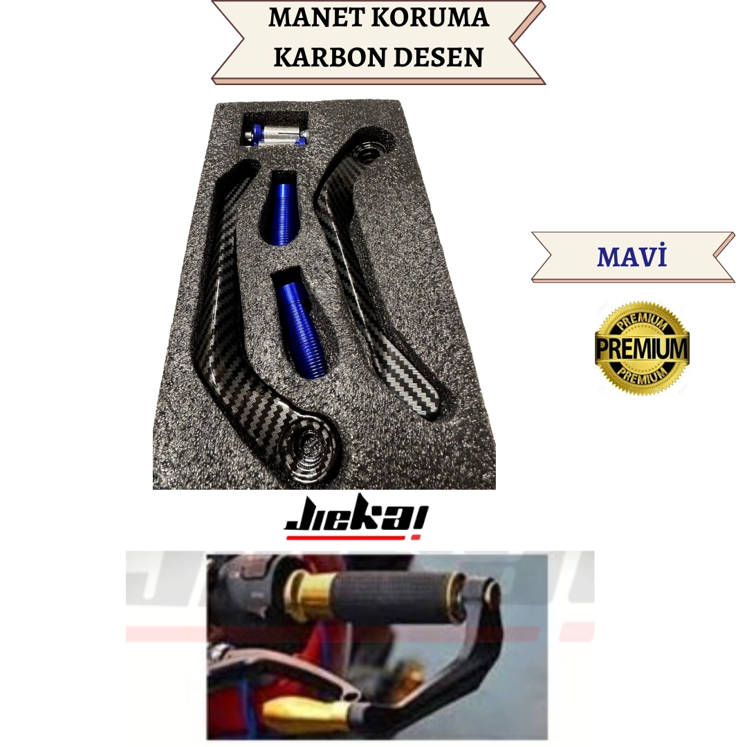 M-93 * MAVİ * RENKLİ ÜNİVERSAL MANET KORUMA KARBON DESEN