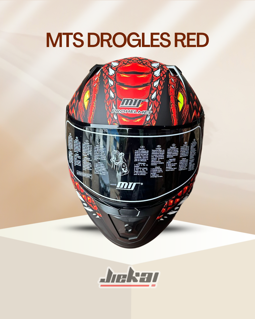 MTS FULL FACE 801 DROGLEX RED KASK
