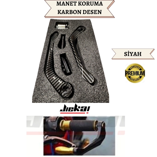 M-93 * SİYAH * RENKLİ ÜNİVERSAL MANET KORUMA KARBON DESEN