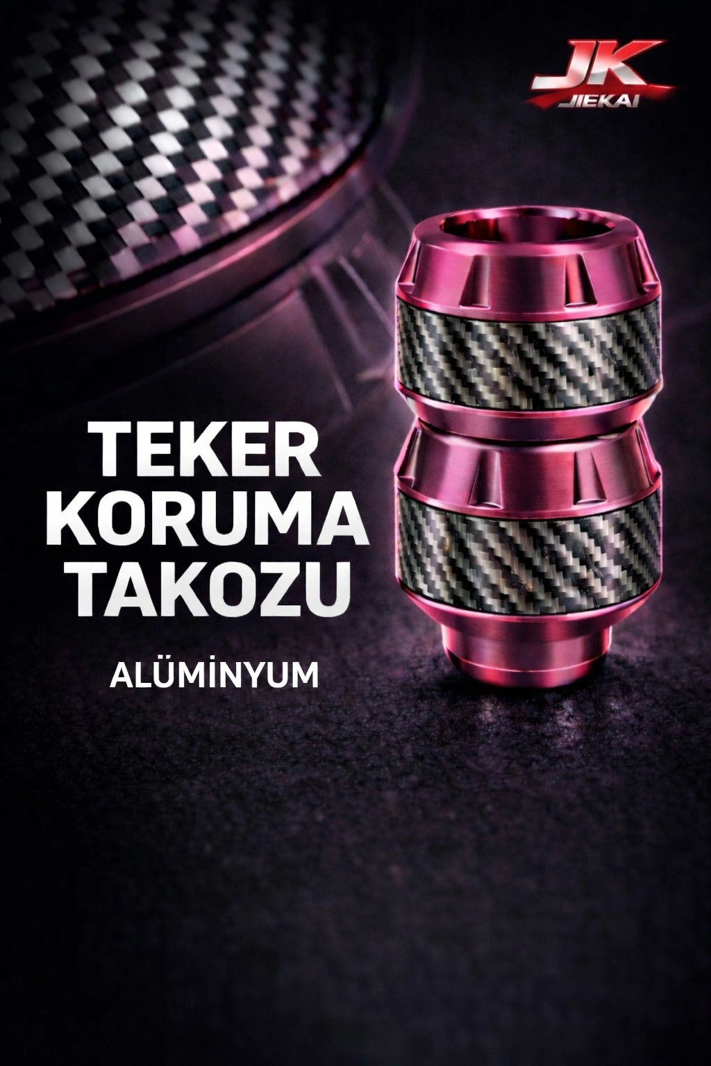 KB-37 RENKLİ ÖN TEKER TAKOZU *PEMBE* ÜNİVERSAL