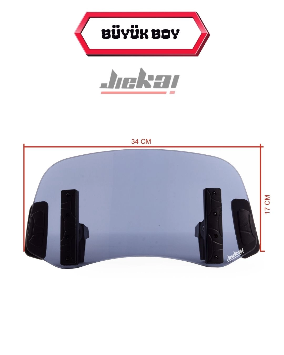 Jiekai DBS007 Dikiz aynalı Universal Çift Bağlantılı Asansörlü Deflektör * FÜME 34 X 17 