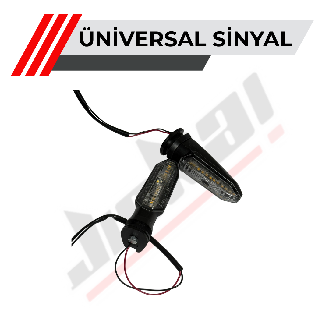 JİEKAİ TS58 ÜNİVERSAL KAYARLI SİNYAL MOTOSİKLET *SARI*