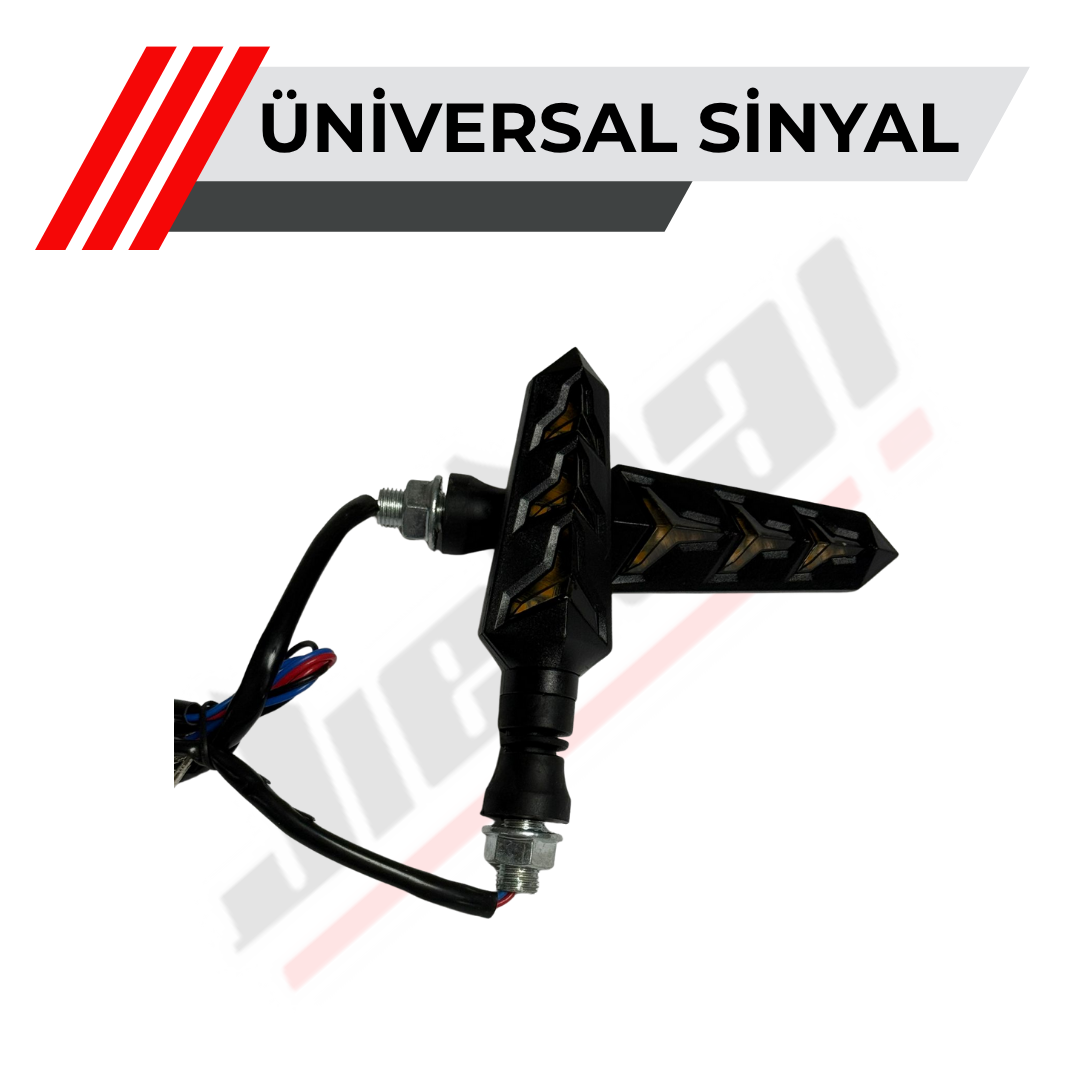 JİEKAİ TS35 ÜNİVERSAL *RENK SEÇENEKLİ* LED *SARI-KIRMIZI-* KAYARLI SİNYAL MOTOSİKLET *SARI*