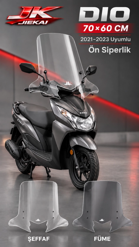 JK JİEKAİ Dio 70*60CM 2021-2023 Uyumlu Ön Siperlik