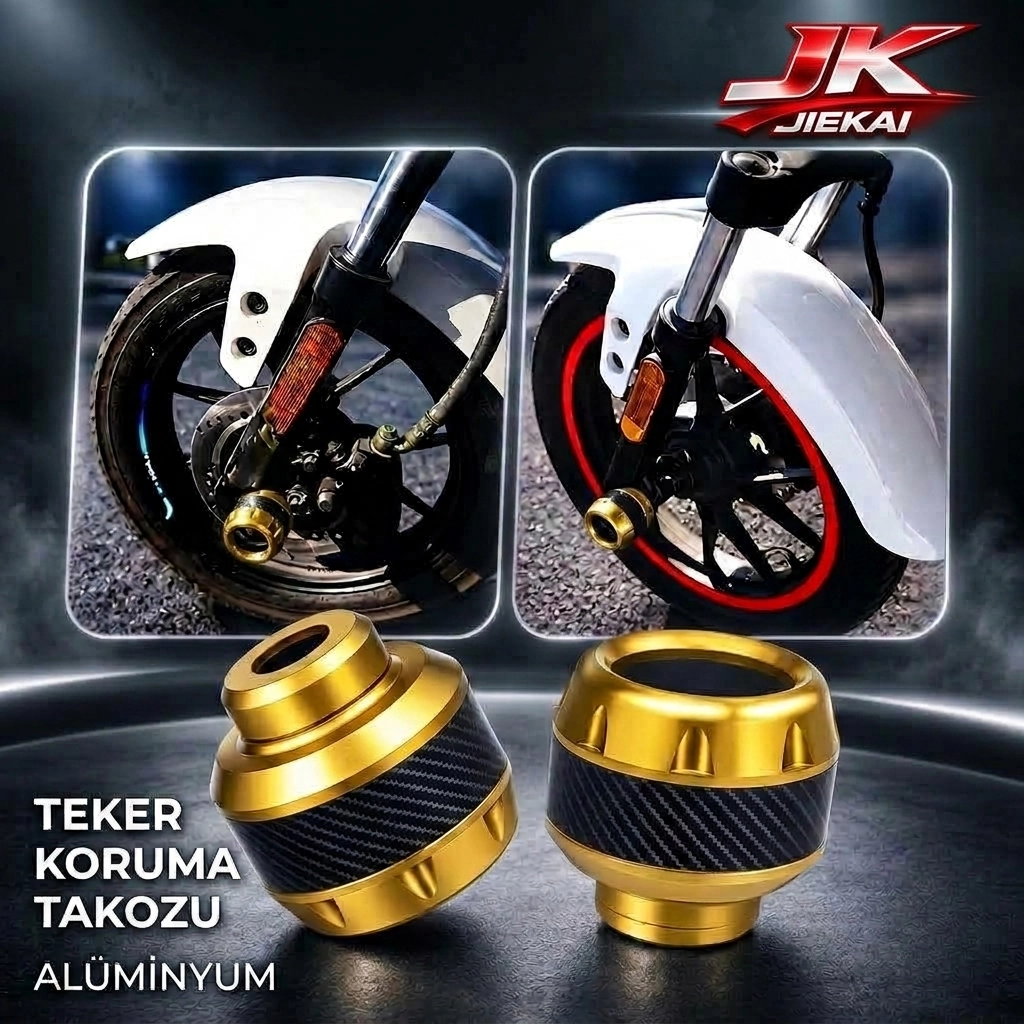 KB-37 RENKLİ ÖN TEKER TAKOZU *GOLD* ÜNİVERSAL