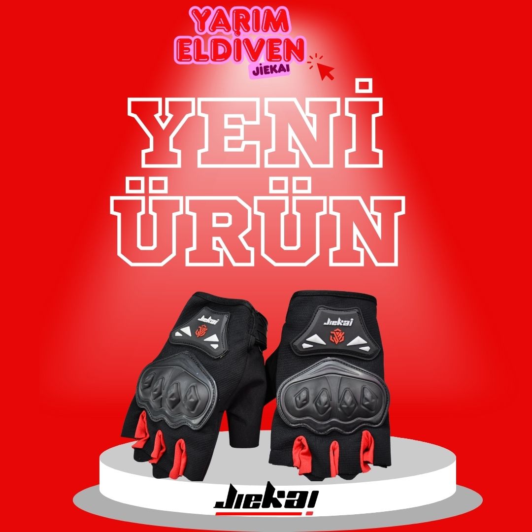 JİEKAİ JK-YX YARIM ELDİVEN KORUMALI * KIRMIZI *
