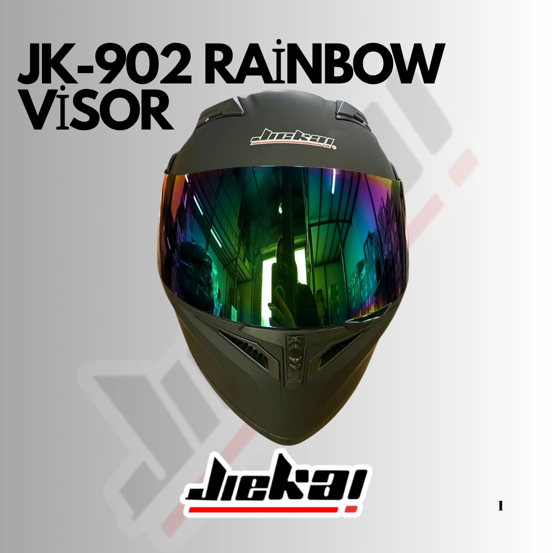 JİEKAİ ÇENE AÇILIR KASK RAİNBOW-HOLOGRAMLI VİZÖR