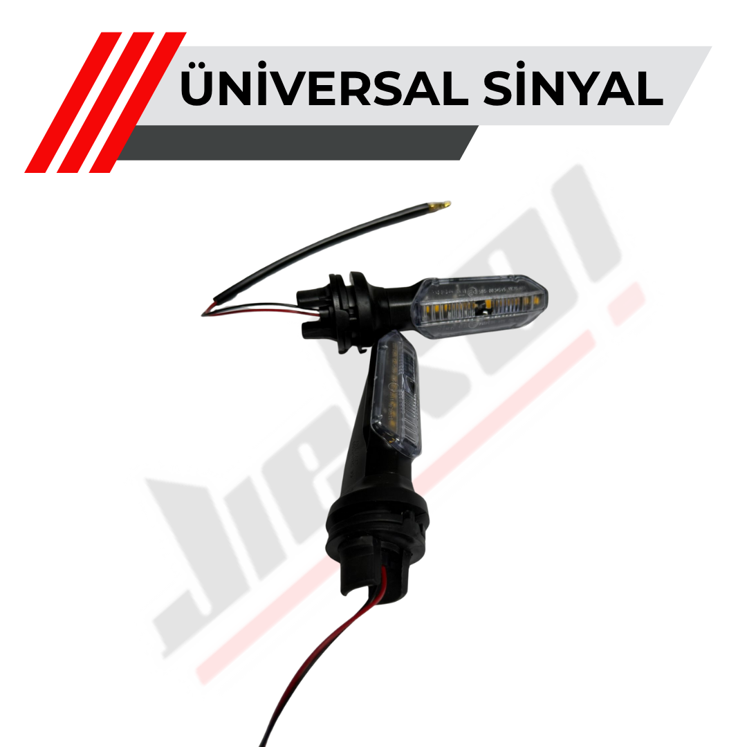 JİEKAİ TS62 ÜNİVERSAL KAYARLI SİNYAL MOTOSİKLET *SARI*