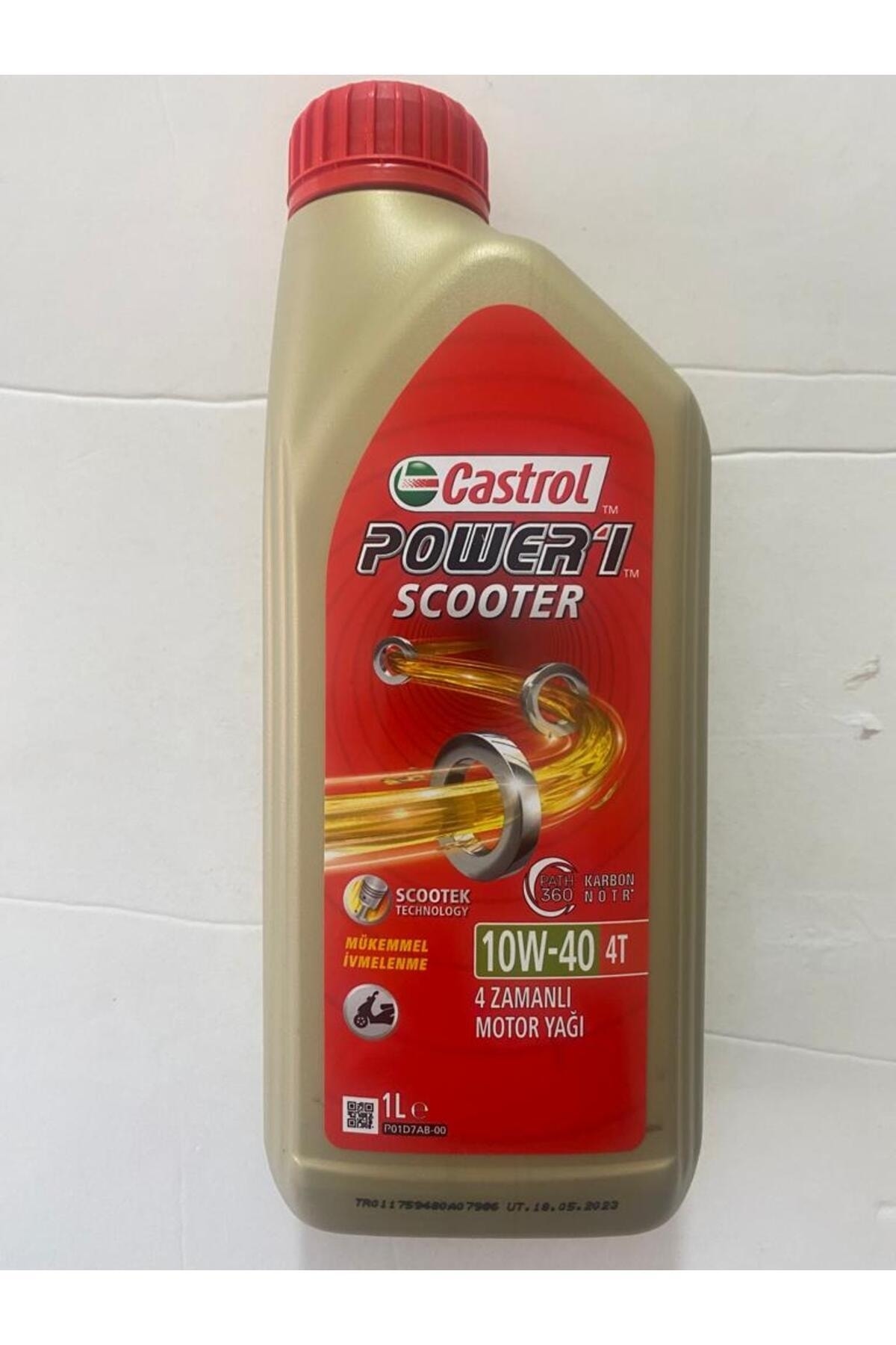 CASTROL POWER 1 SCOOTER 10W-40 4T (Dört Zamanlı Motor Yağı) 1L Dolum Yılı 2023