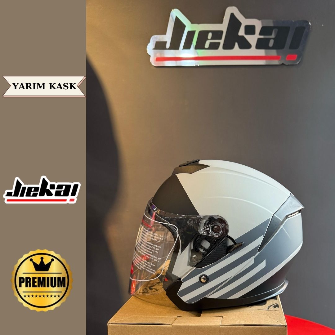 JİEKAİ YARIM KASK Q-1 GÜNEŞ VİZÖRLÜ