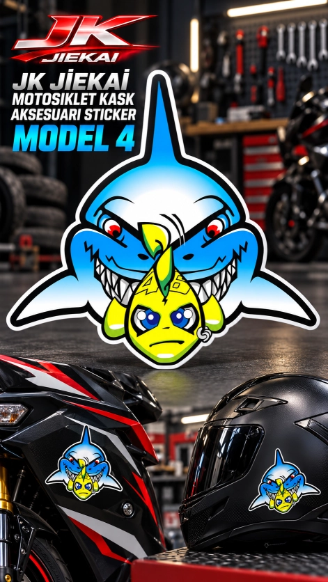 JK JİEKAİ MOTOSİKLET KASK AKSESUARI STİCKER MODEL 4