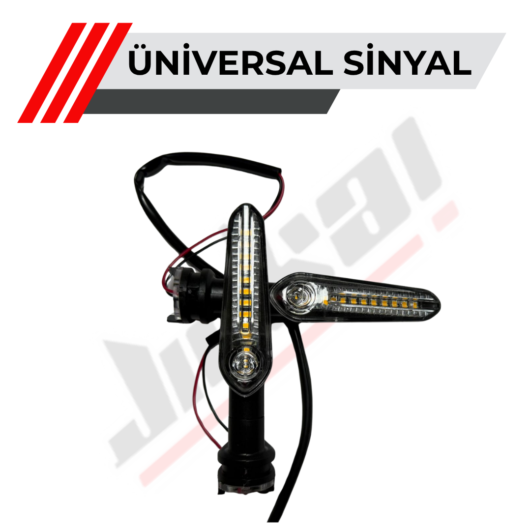 JİEKAİ TS60 ÜNİVERSAL KAYARLI SİNYAL MOTOSİKLET *SARI*