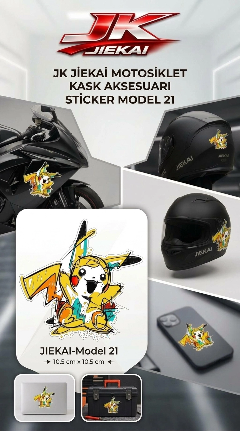 JK JİEKAİ MOTOSİKLET KASK AKSESUARI STİCKER MODEL 21
