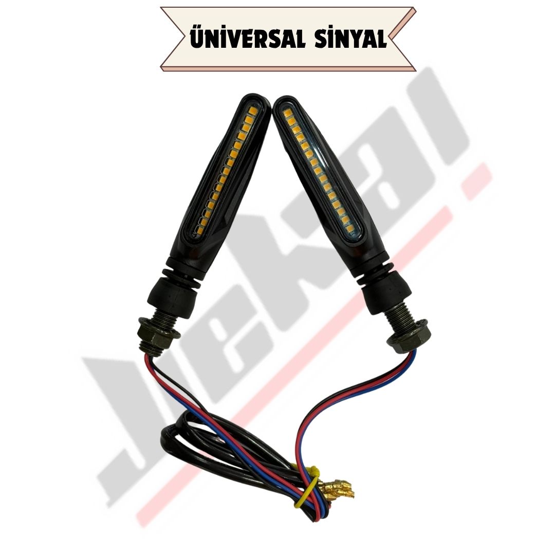 JİEKAİ TS38 ÜNİVERSAL KAYARLI SİNYAL MOTOSİKLET *SARI*