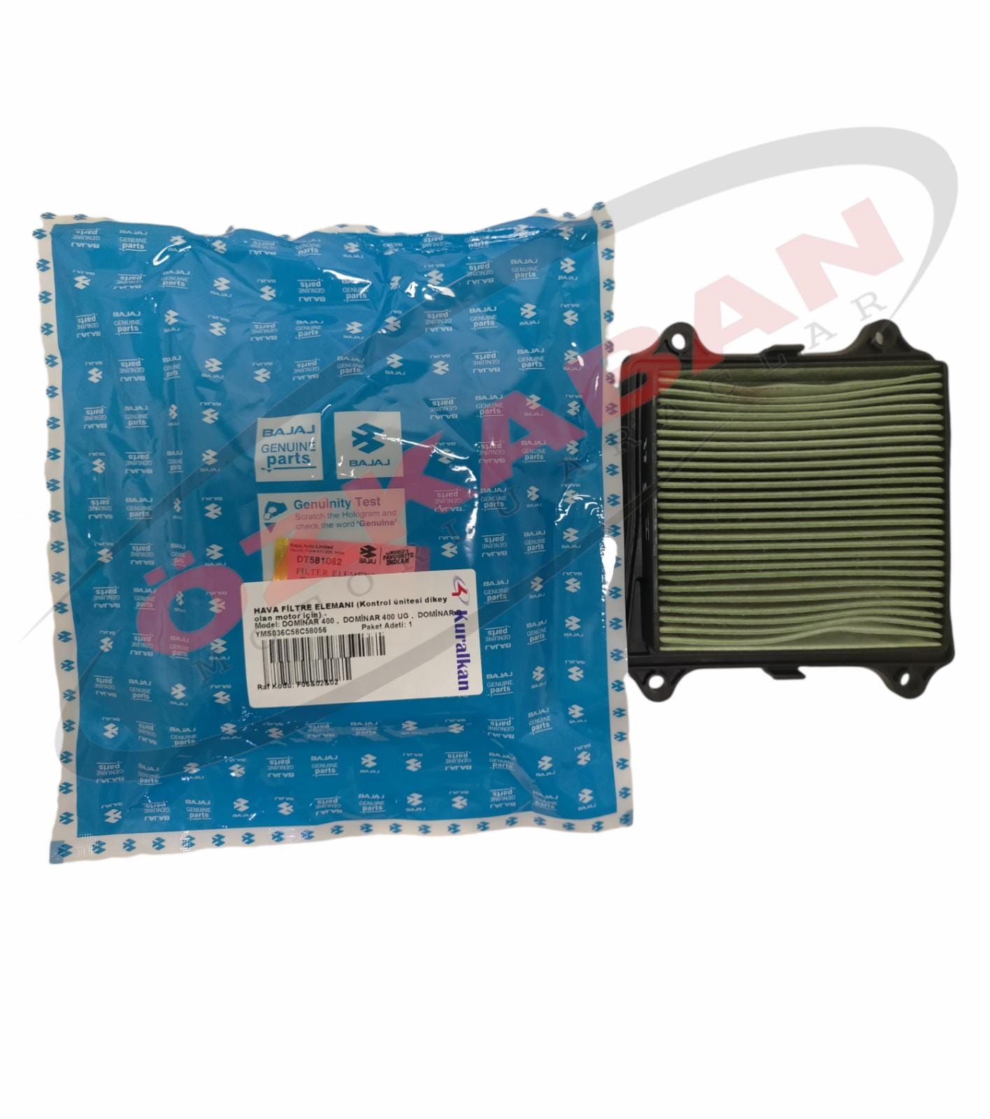 BAJAJ DOMİNAR 250/400 + NS-200 ORİJİNAL HAVA FİLTRE ELEMANI
