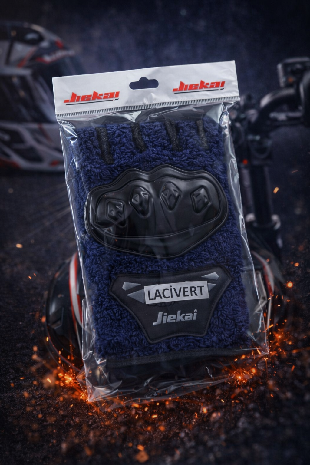 JK PELUŞLU YARIM ELDİVEN KORUMALI LACİVERT RENK