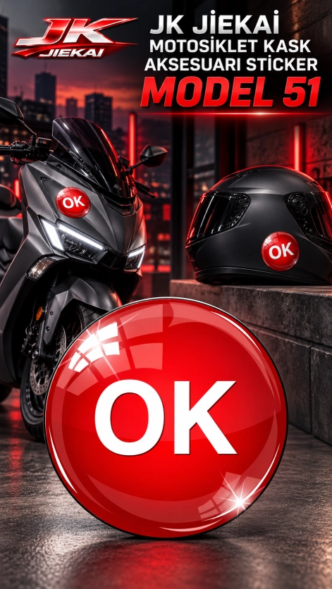 JK JİEKAİ MOTOSİKLET KASK AKSESUARI STİCKER MODEL 51