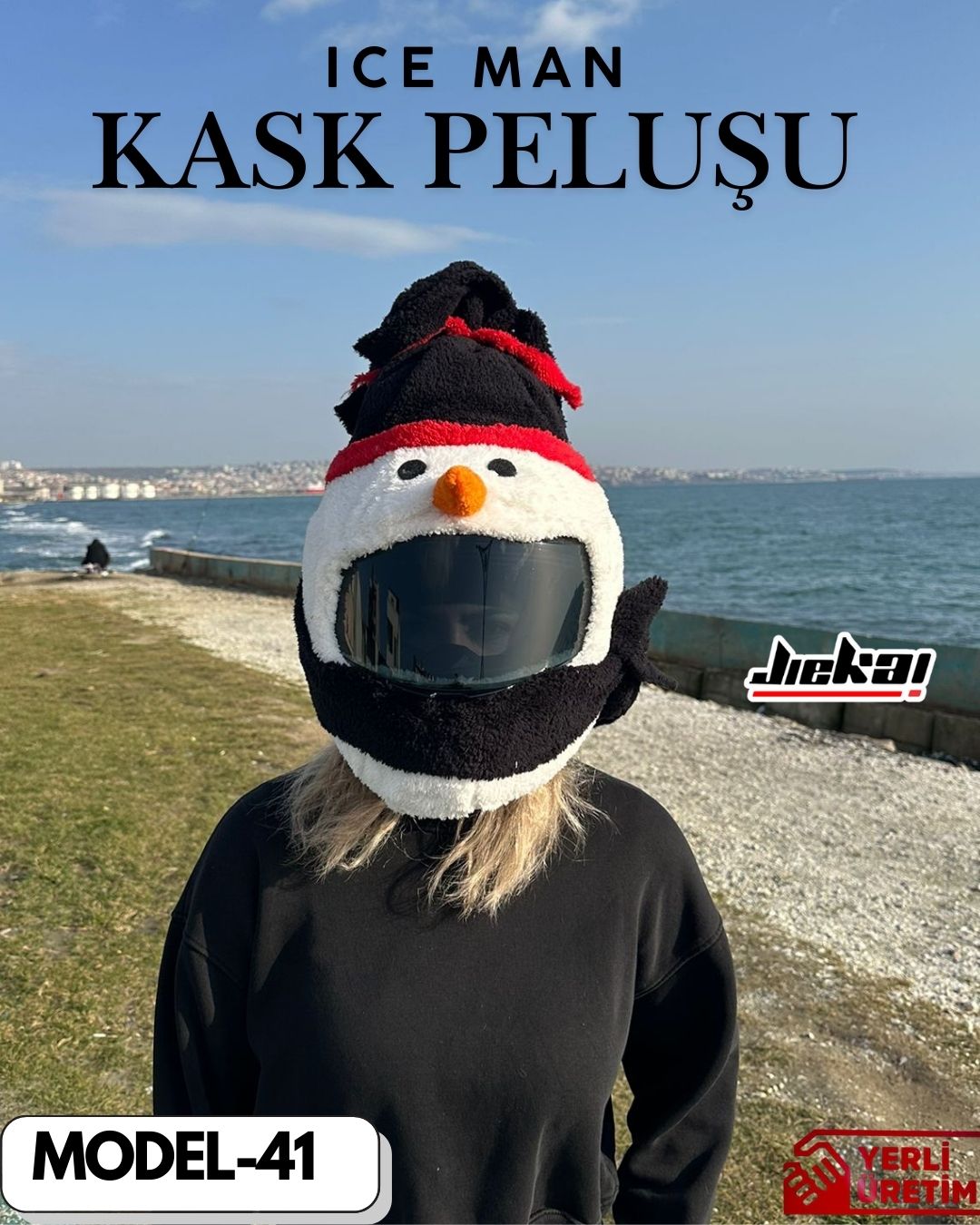 MODEL-41 KASK PELUŞU TEK EBAT ICE MAN